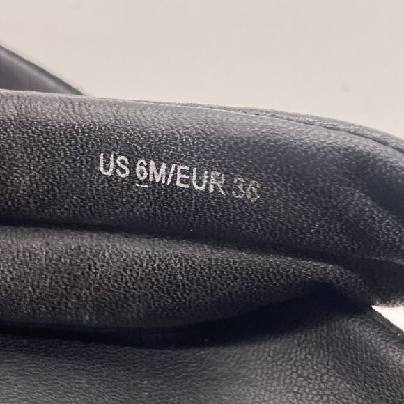 Womens Size 6 Vince Black Forest Platform Espadrille Thong Slide Sandal Leather - Picture 11 of 12